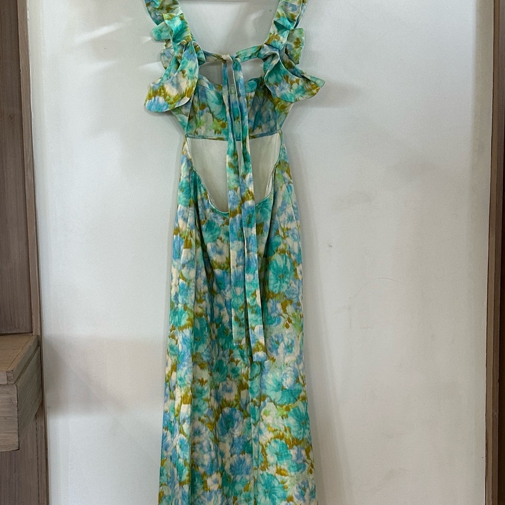 NWT Zimmermann High Tide Frill Midi Dress (US8) - Picture 4 of 9
